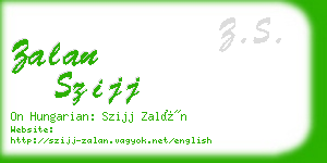 zalan szijj business card